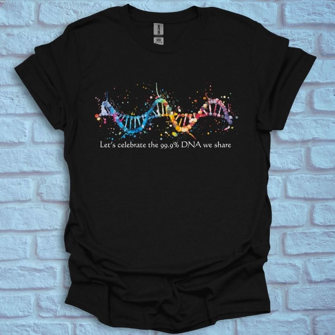 InspiWear -  Celebrate the 99% DNA we share Black / S